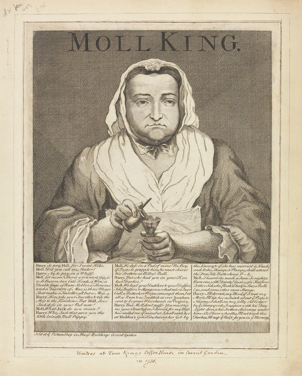 Moll King (bredsidegraveret portræt af den berygtede elskerinde fra King