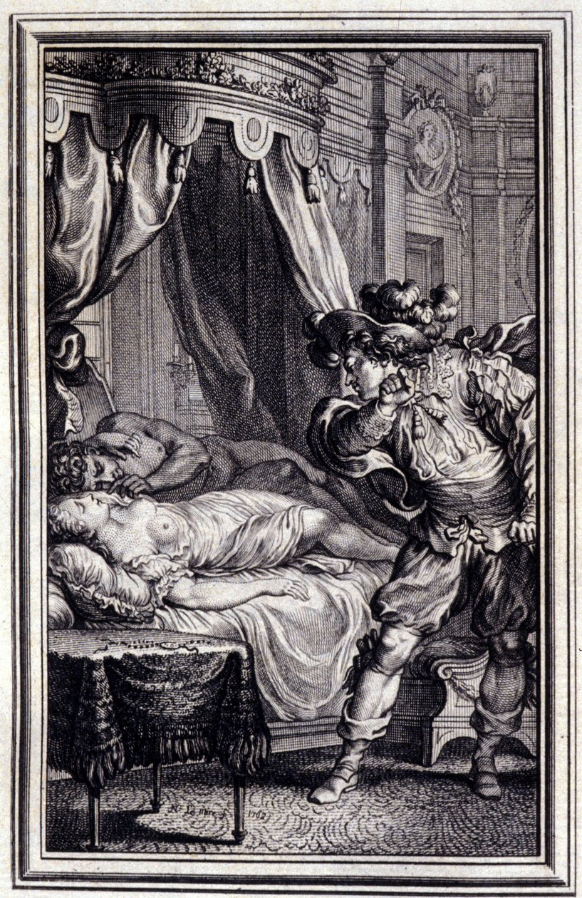 Mona Lisa - i ""Fortællinger og noveller på vers"" af Jean La Fontaine. 1762. af Unknown artist