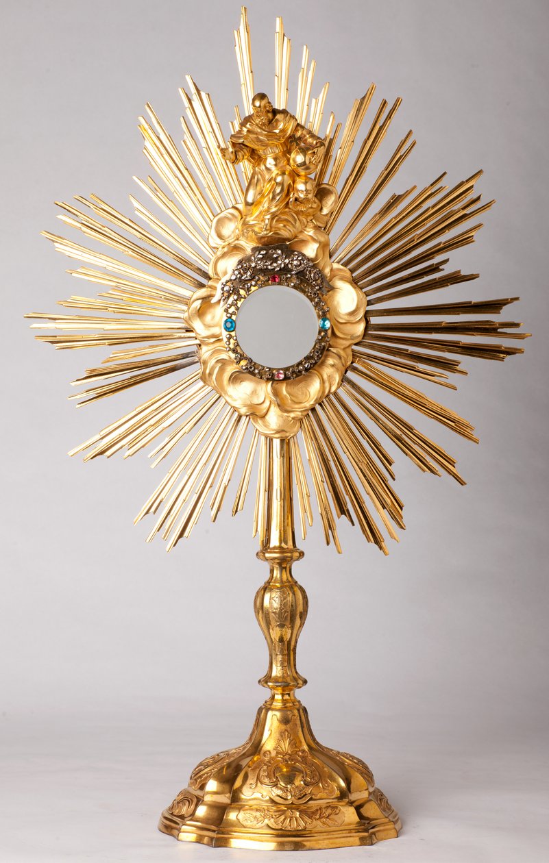 Monstrans. Vermeil, diamanter, falske smykker med statue Gud Faderen (Dieu le Père). 1700-tallet. af Unknown artist