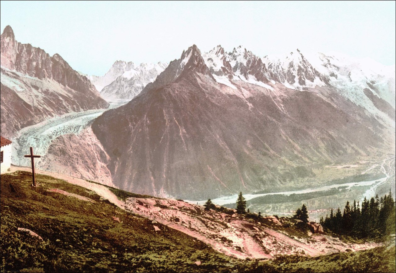 Mont Blanc omkring 1890 af Unknown artist