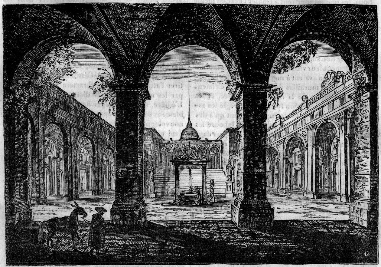 Montecassino Abbey (Monte Cassino, Mont Cassin, Mont Cassin) af Unknown artist