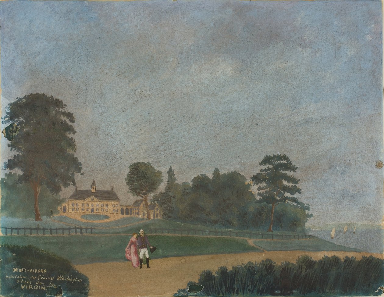 Mount Vernon, general Washingtons hjem, Virginia af Unknown artist