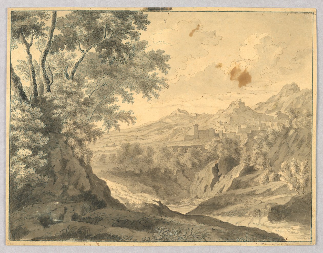 bjergrigt landskab af Unknown artist