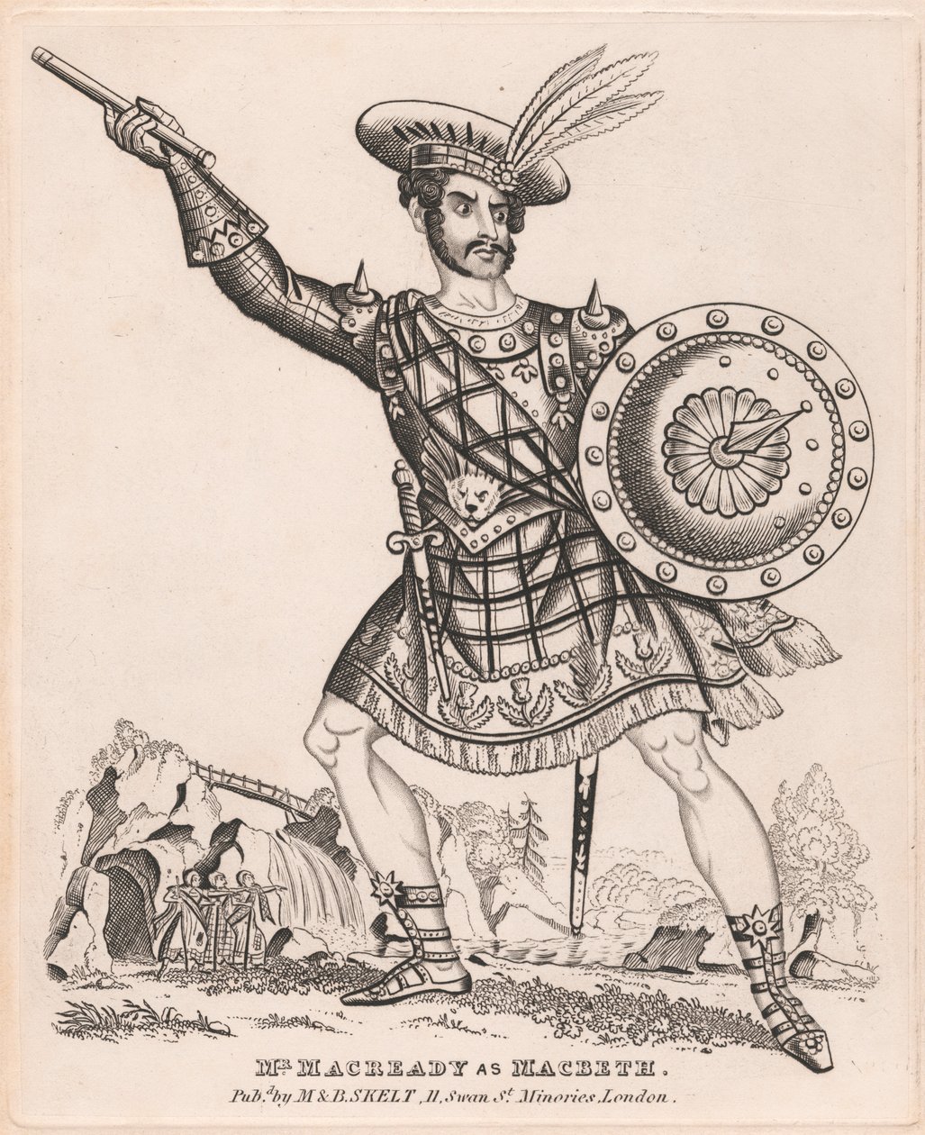 Mr. Macready som Macbeth af Unknown artist