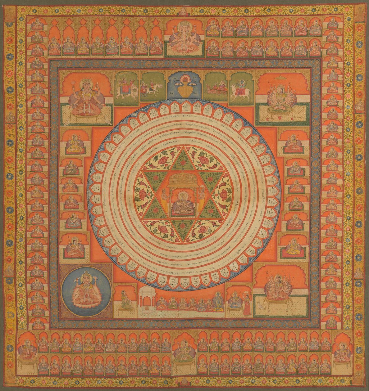 Mystisk diagram (Yantra) af Unknown artist