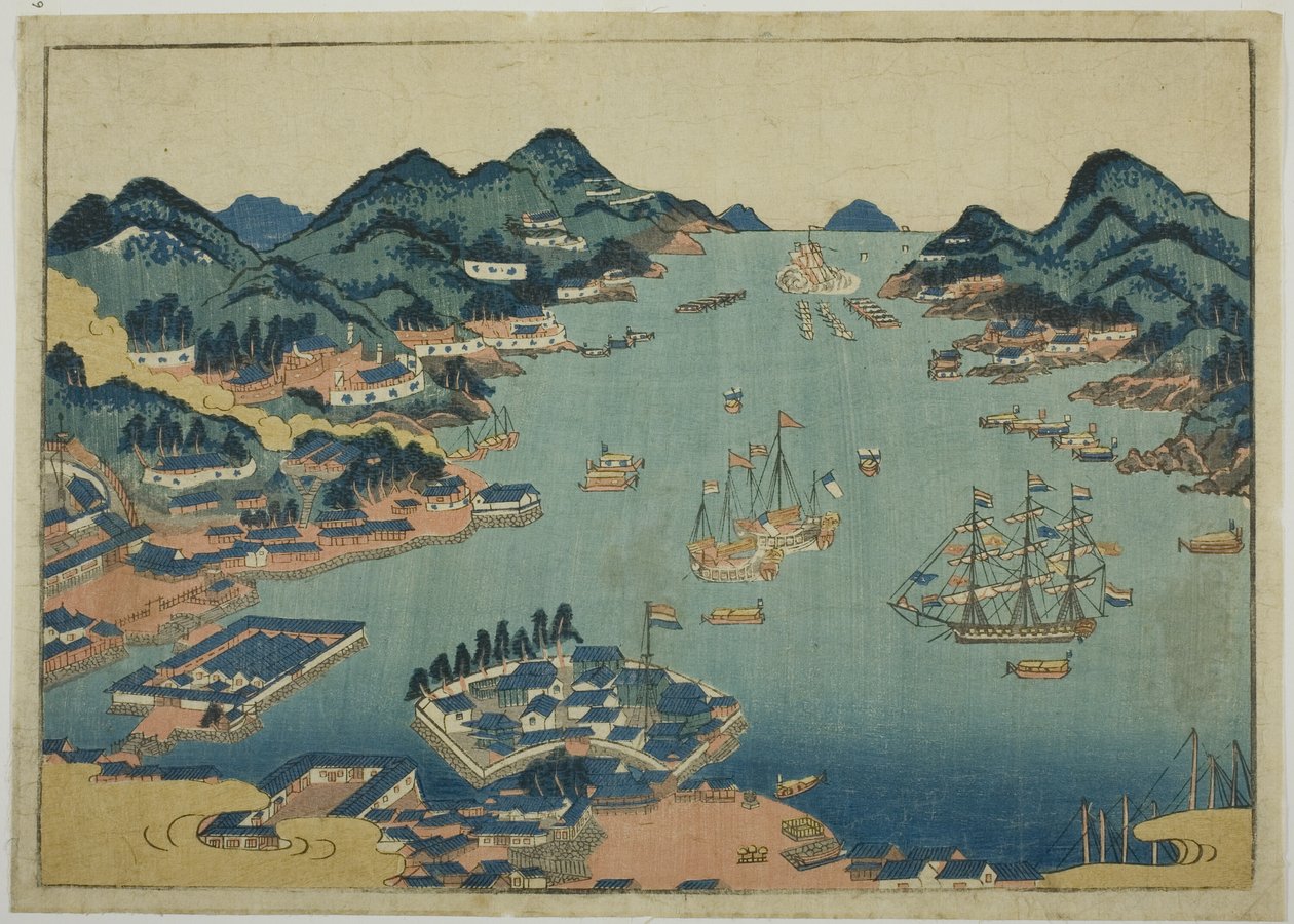Nagasakis havn af Unknown artist