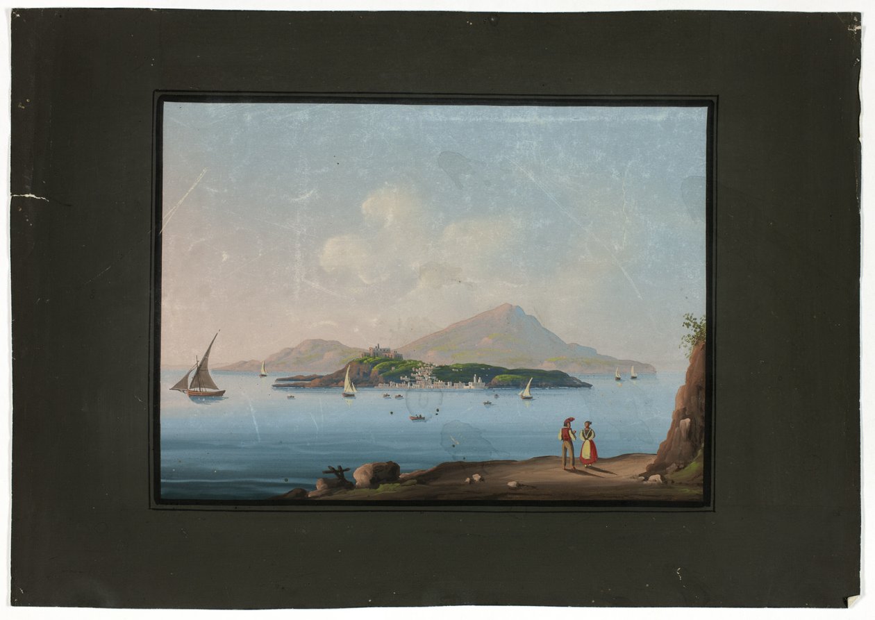 Napoli med Vesuv af Unknown artist