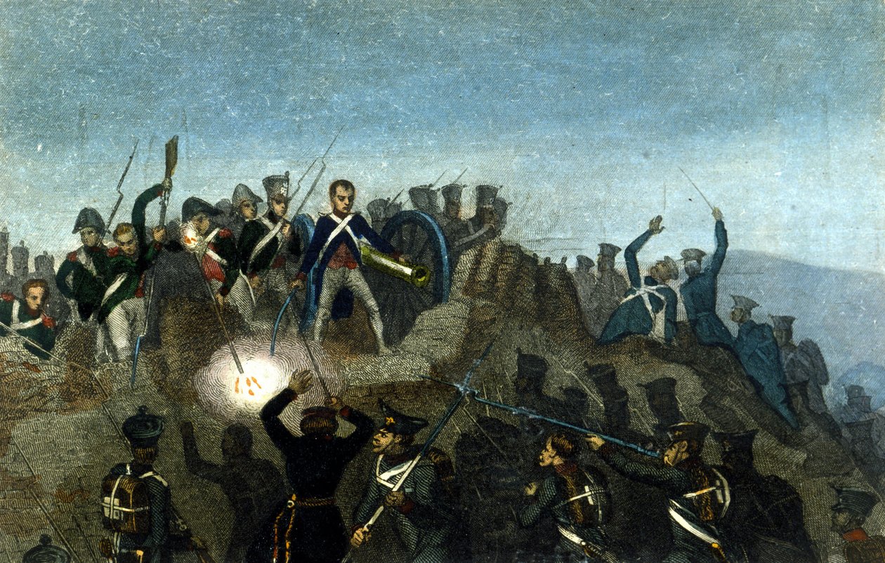 Napoleon I i slaget ved Montmartre, 30. marts af Unknown artist