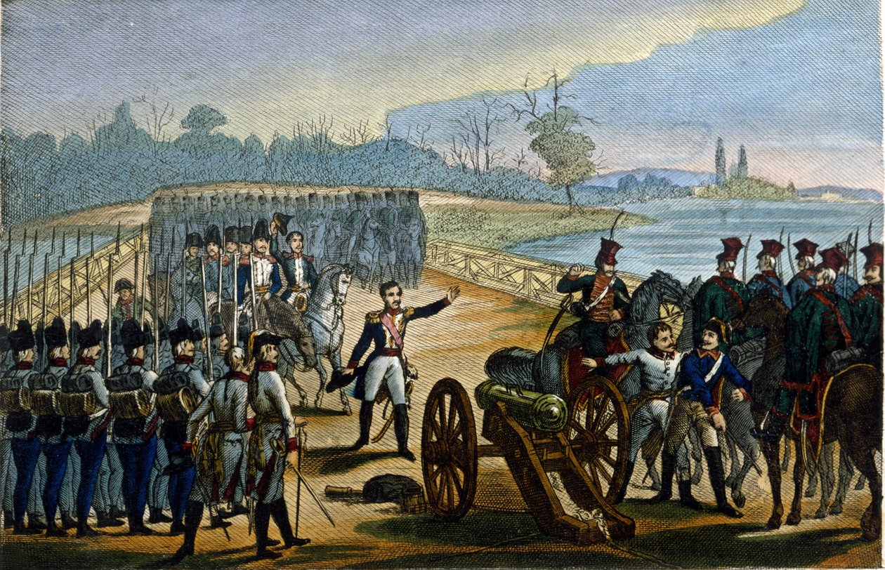 Napoleonskrigen. Wien: Erobringen af Donaus broer den 13/11/1805. af Unknown artist