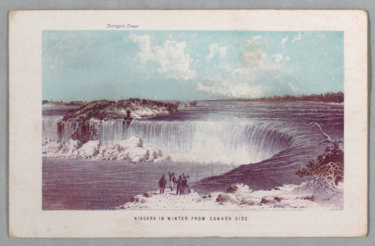 Niagara in Winter fra Canada Side fra The Falls of Niagara: Being a Complete Guide af Unknown artist