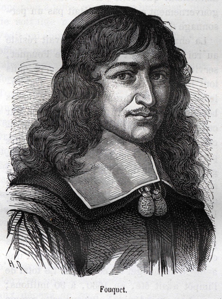 Nicolas Fouquet (1615 - 1680), fransk statsmand. Gravering fra "" L