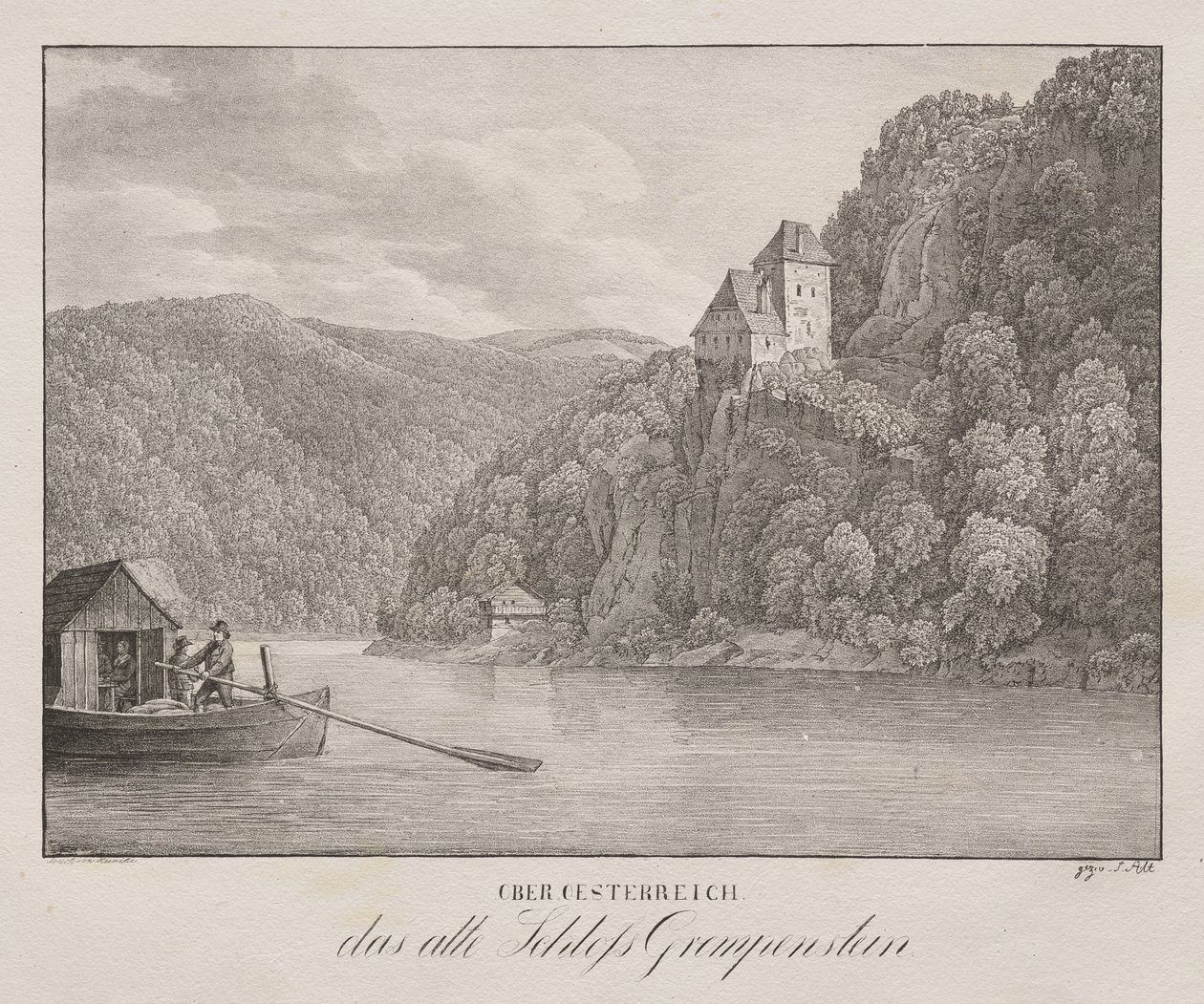 Nedre Østrig, Det gamle slot Grempenstein af Unknown artist