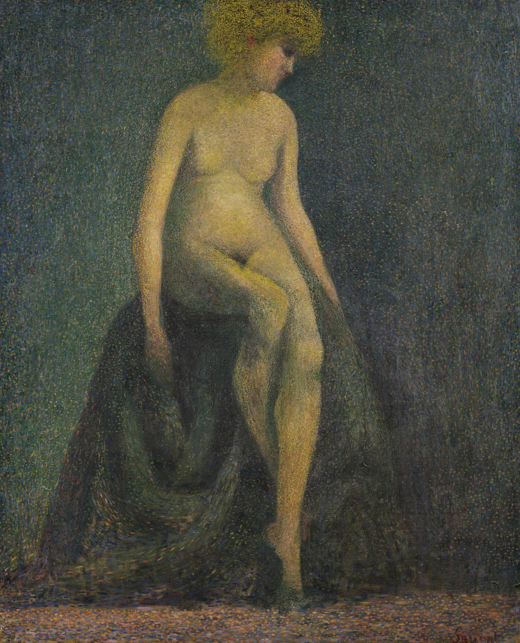 Nude with Blonde Hair, forgery in the manner of Georges Seuratdani af Unknown artist