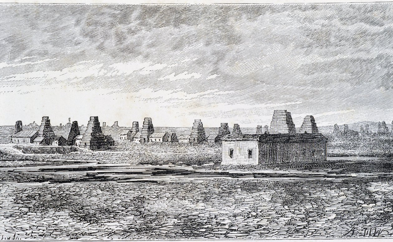 Oliekilder, Baku, Kaukasus (Nobel) af Unknown artist