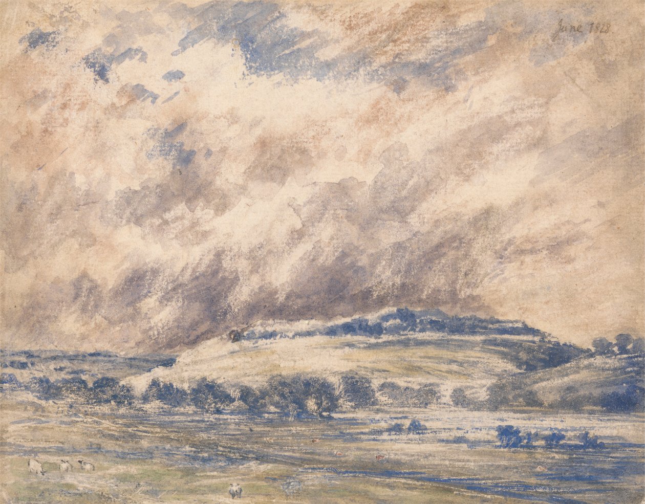 Gamle Sarum i en Storm af Unknown artist