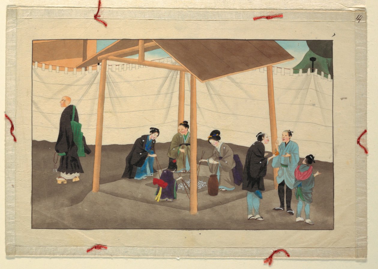 En af seksten scener af en mands død og begravelse af Unknown artist