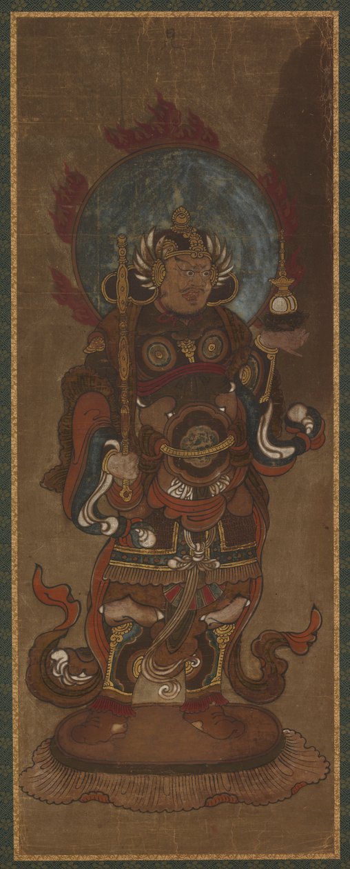 En af de tolv devaer: Bishamon-ten (<em>Vaisravana</em>) af Unknown artist