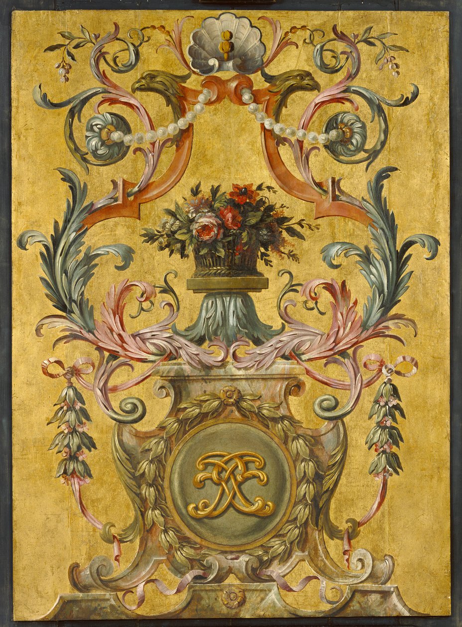Et malet panel af Unknown artist