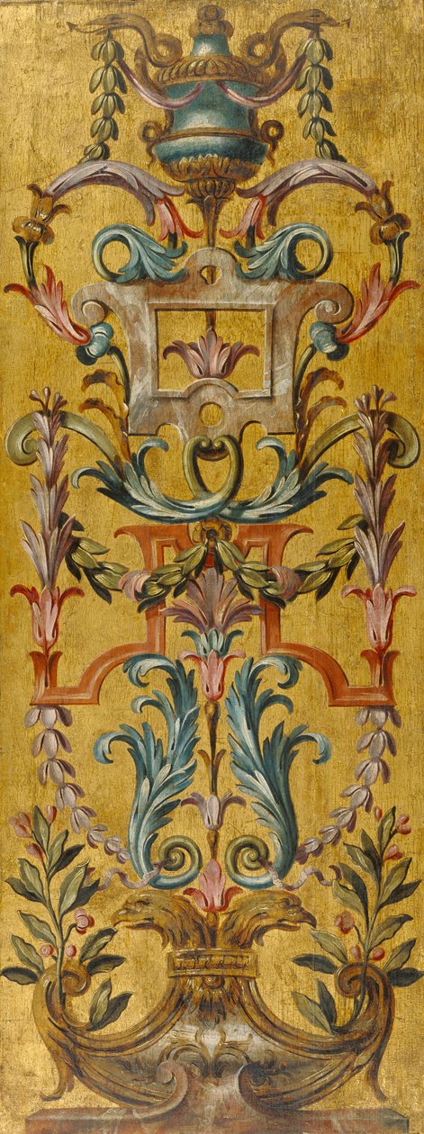 Et malet panel af Unknown artist
