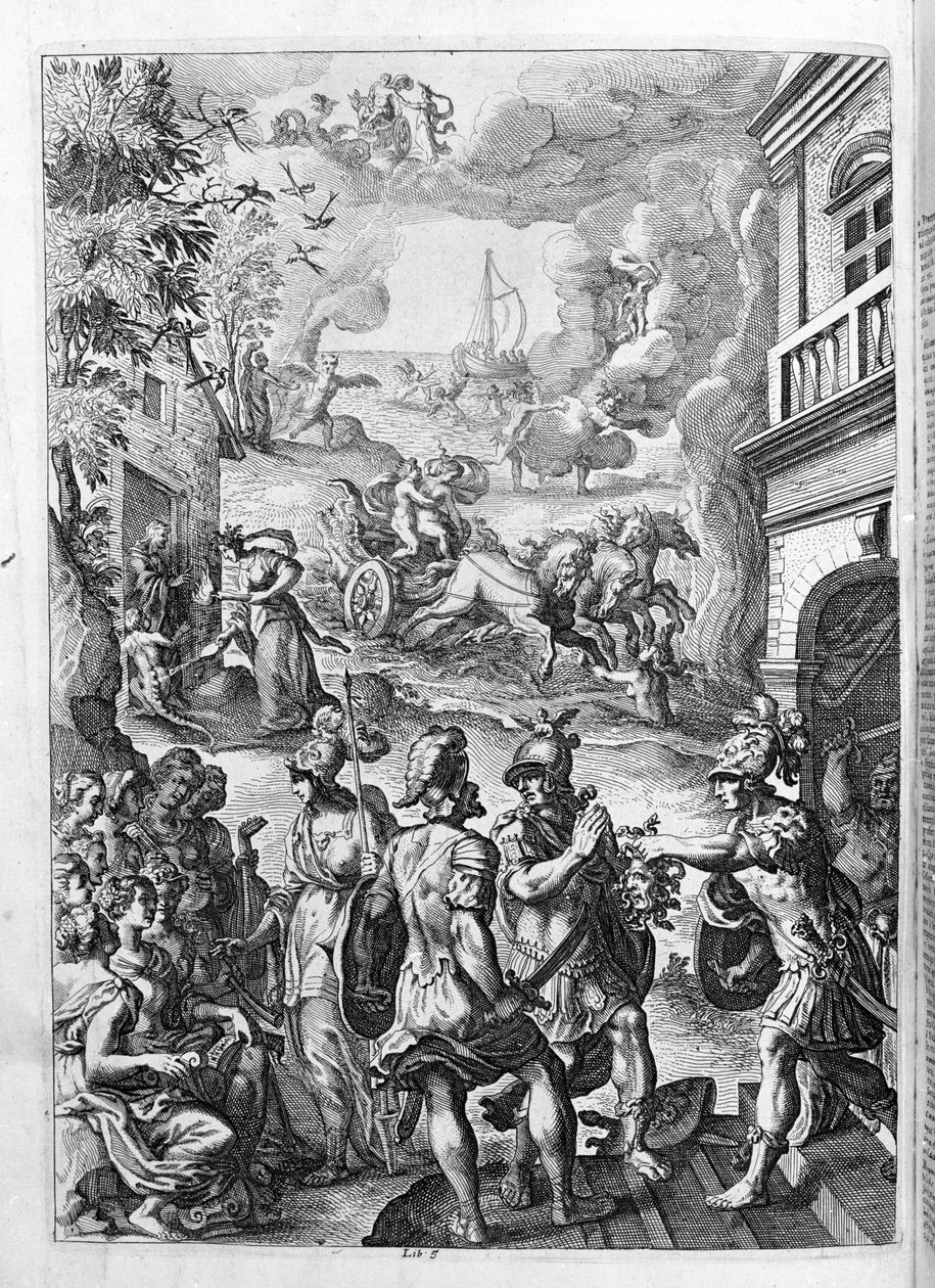 Ovid (Ovidius) - illustration til bog 15 - (P. Ovidius Nasonis Metamorphose libri XV um notis TH. Farnabii.) note af Thomas Farnaby (Farnabia) (1575-1647) af Unknown artist