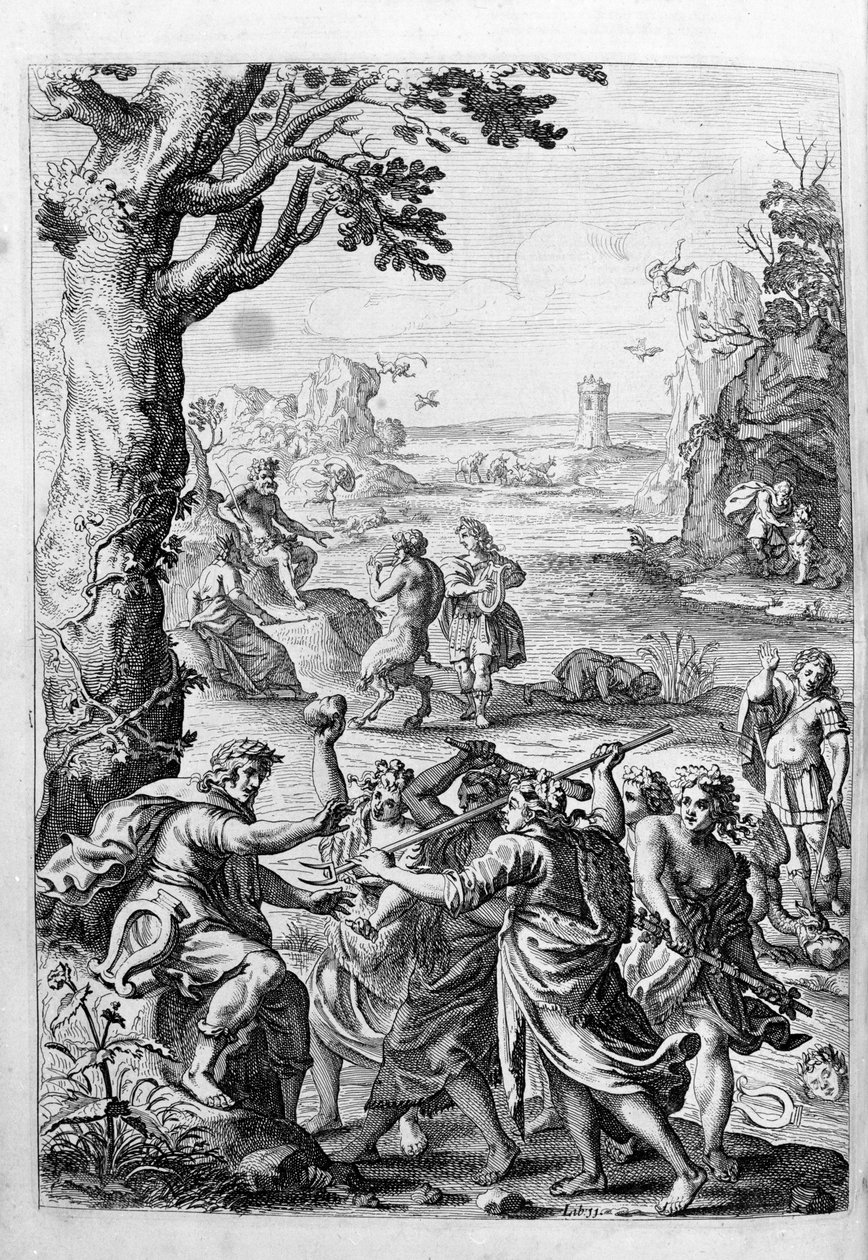 Ovid (Ovidius) - illustration til bog 15 - (P. Ovidius Nasonis Metamorphose libri XV um notis TH. Farnabii.) note af Thomas Farnaby (Farnabia) (1575-1647) af Unknown artist