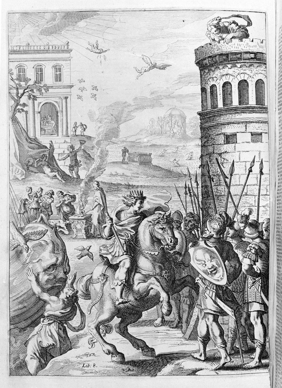 Ovid (Ovidius) - illustration til bog 15 - (P. Ovidius Nasonis Metamorphose libri XV um notis TH. Farnabii.) note af Thomas Farnaby (Farnabia) (1575-1647) af Unknown artist
