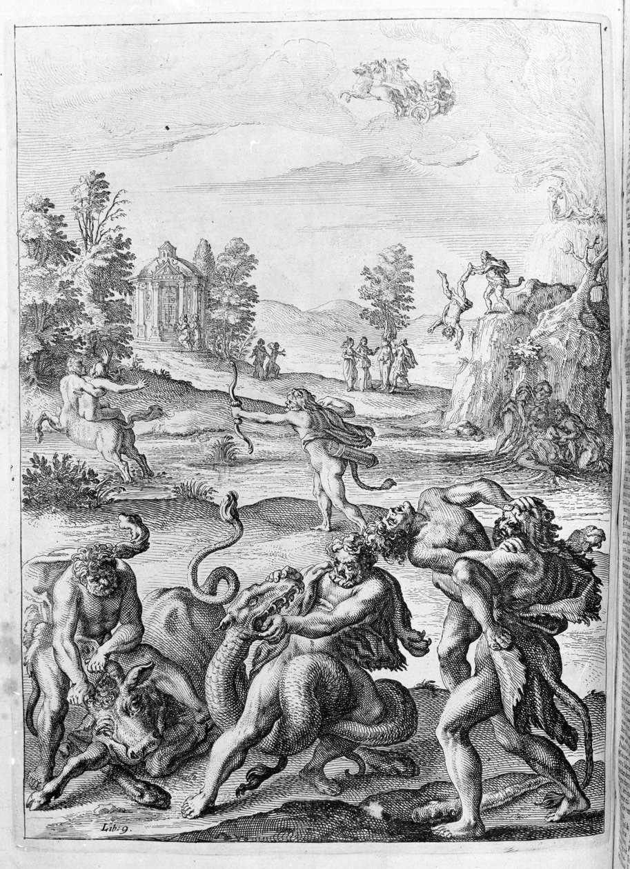 Ovid (Ovidius) - illustration til bog 15 - (P. Ovidius Nasonis Metamorphose libri XV um noctis THE. Farnaby.) note af Thomas Farnaby (Farnaby) (1575-1647) af Unknown artist