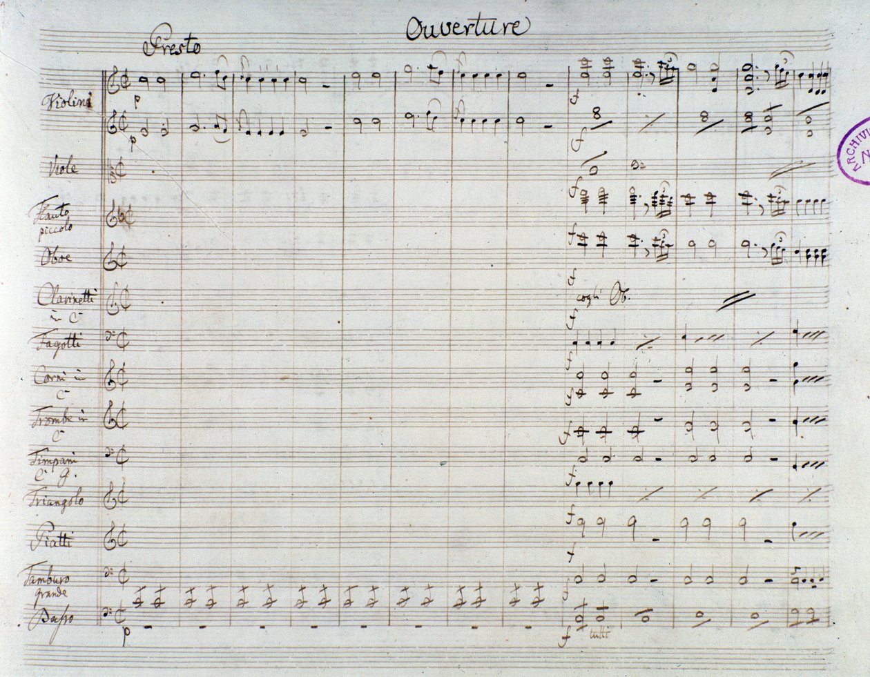 Side med noderne til Die Entfuhrung aus dem Serail, opera af Mozart, Lichtenthal-version (1838) af Unknown artist
