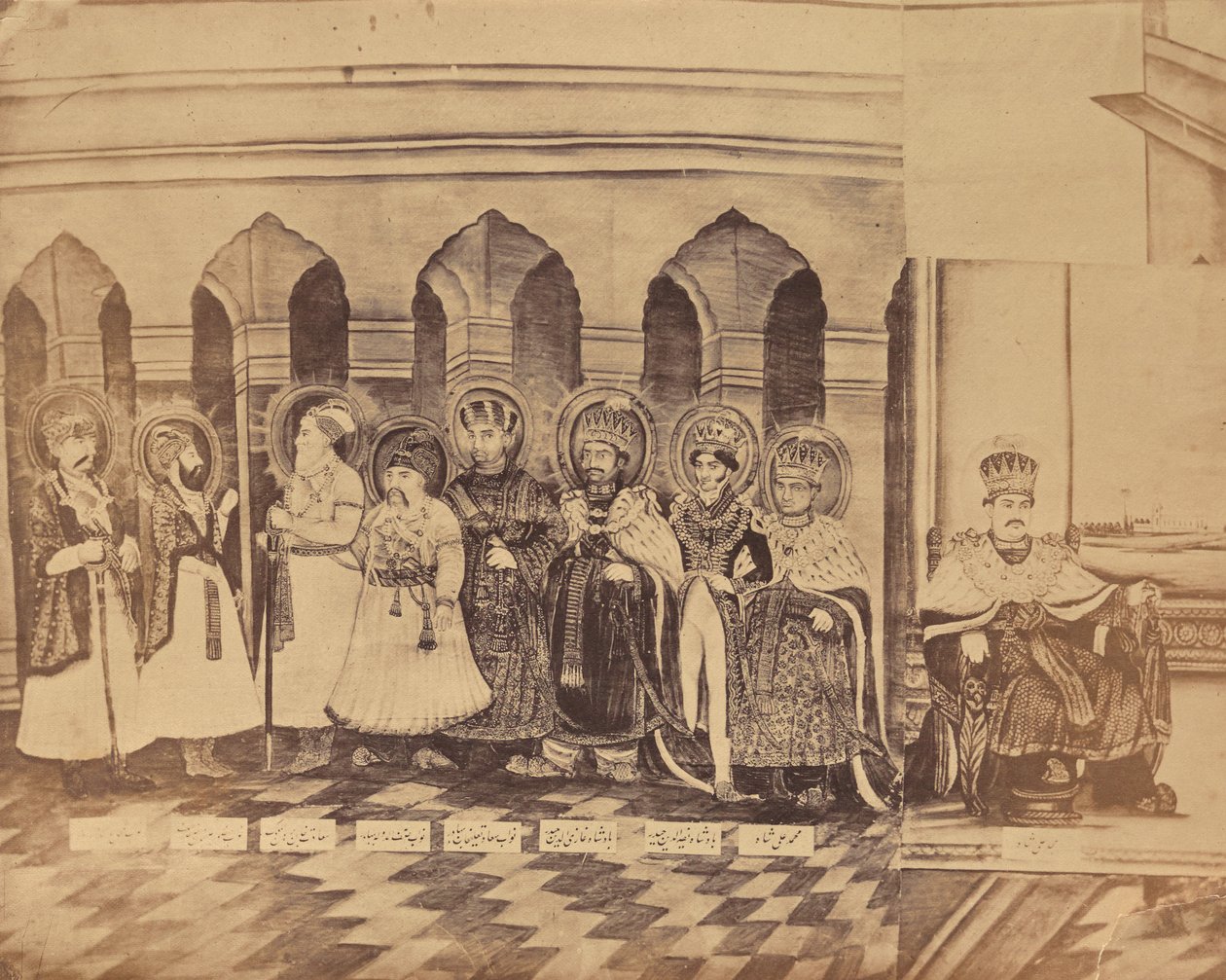 [Maleri, der forestiller nawaberne af Awadh, Indien]. af Unknown artist