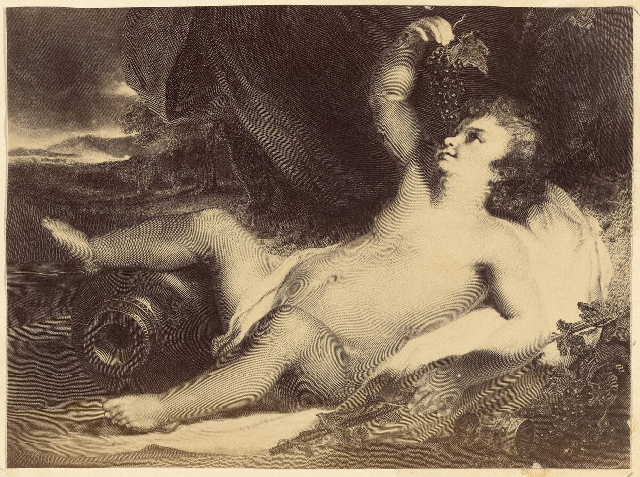 [Maleri af et barn, der spiser vindruer]. af Unknown artist