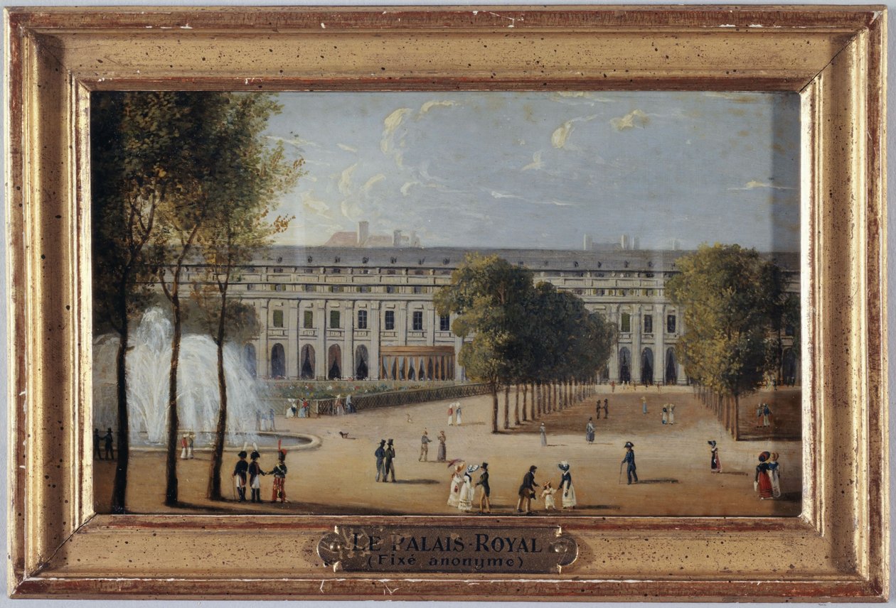 Palais-Royal-haven, ca. 1820, det nuværende 1. arrondissement, mellem 1815 og 1825 (maleri) af Unknown artist