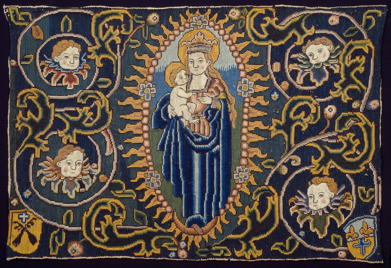 Panel med Madonna og barn af Unknown artist