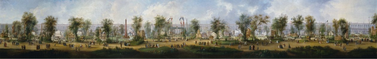 Panoramabillede af verdensudstillingen i 1867, Champ-de-Mars af Unknown artist