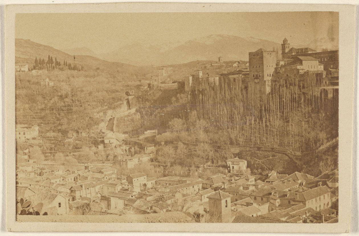[Panoramaudsigt over Alhambra, Granada, Spanien]. af Unknown artist