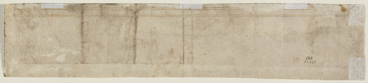 Delvis arkitektonisk undersøgelse (verso) af Unknown artist