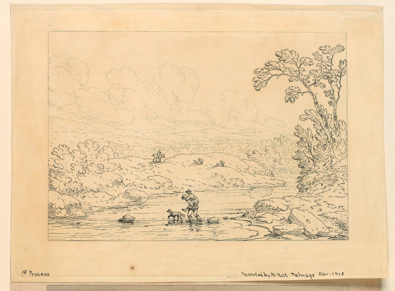 Pastoral Scene, 1. proces af Unknown artist