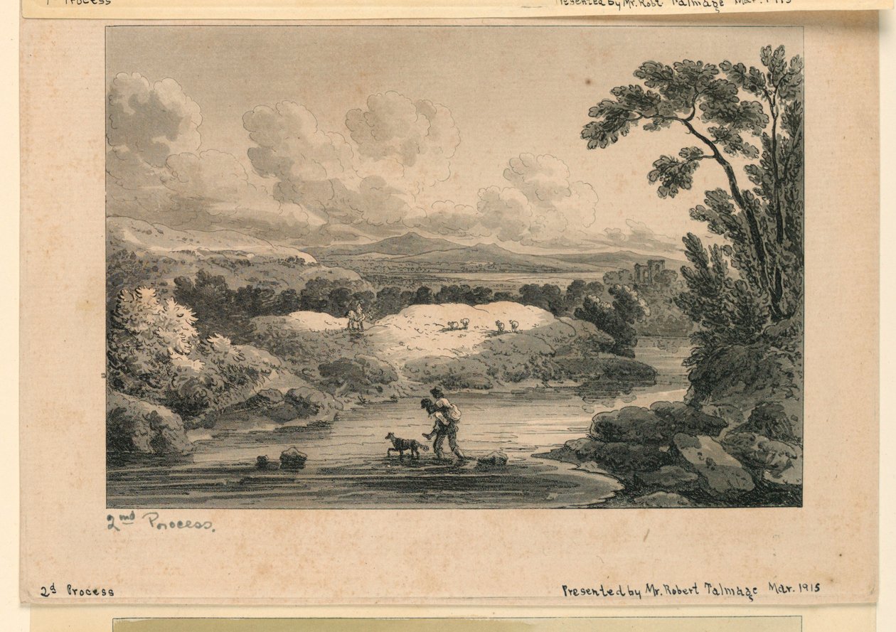 Pastoral Scene, 2. proces af Unknown artist