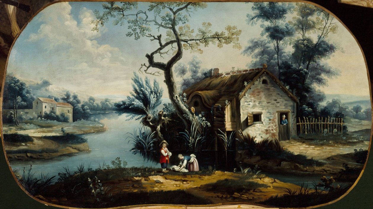 Pastoral scene. Mellem 1701 og 1800 (olie på lærred) af Unknown artist