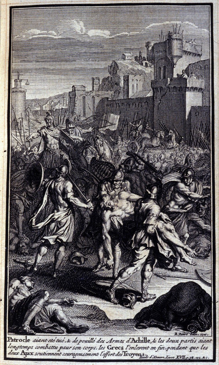 Efter at Patrocle var blevet dræbt og frataget Achilles