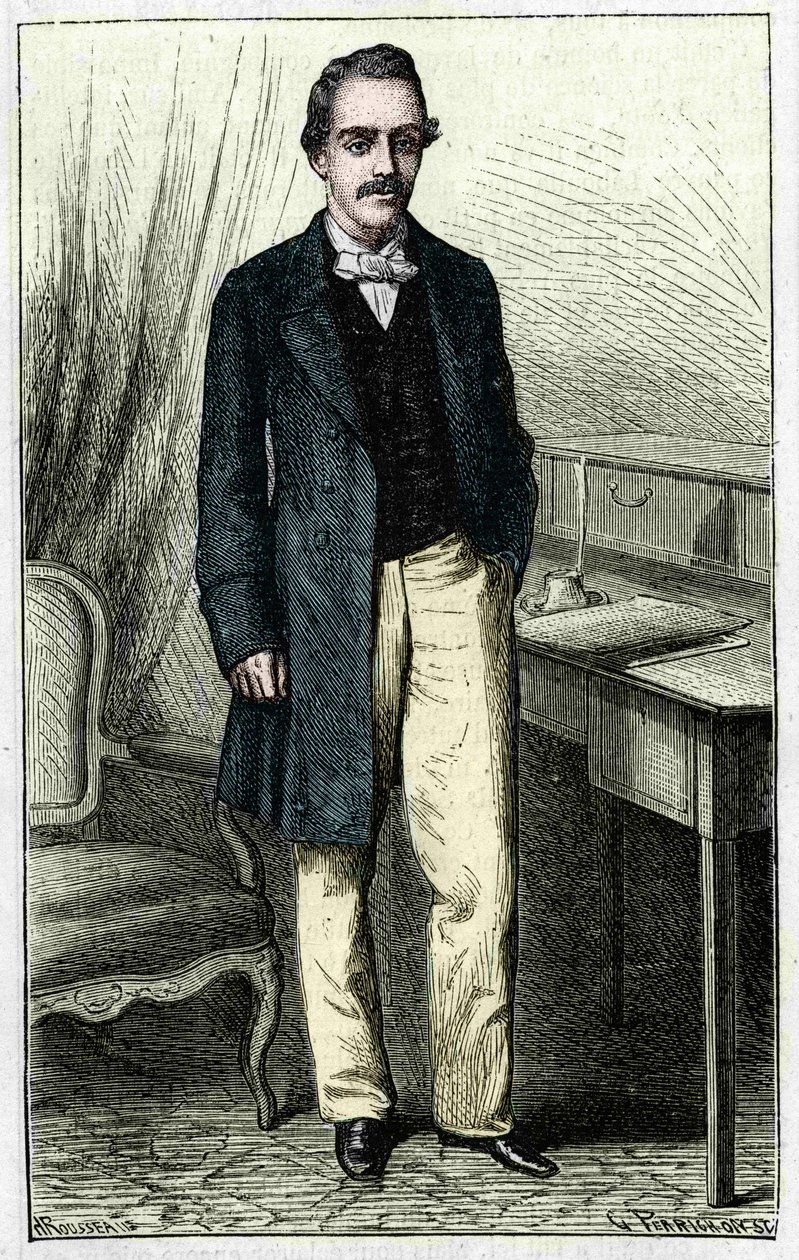 Paul du Chaillu (1837-1903), fransk opdagelsesrejsende i Ækvatorialafrika. af Unknown artist