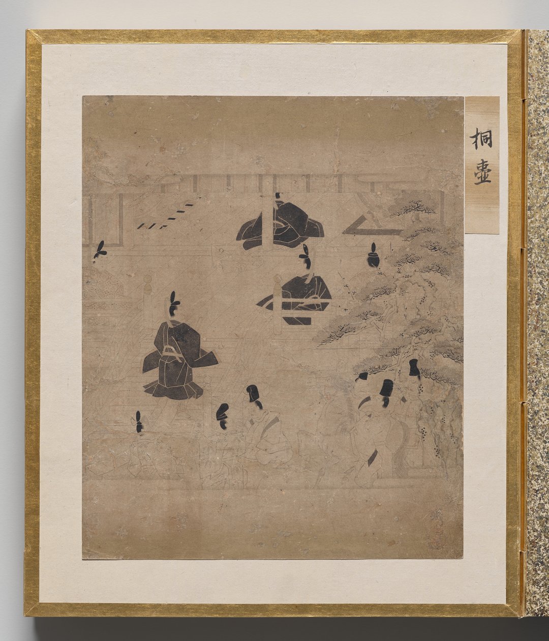 Paulownia Court fra Album of Illustrations for Tale of Genji af Unknown artist