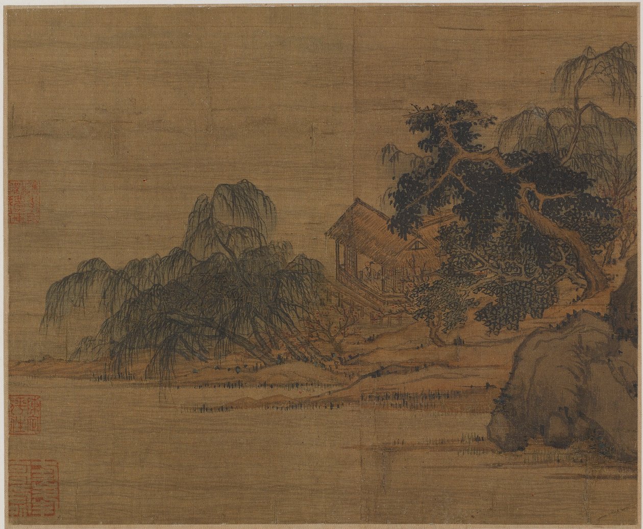 Pavillon på et skovklædt forbjerg af Unknown artist