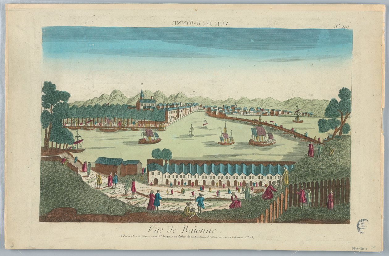 Peep-show, Vue de Baionne, nr. 119 af Unknown artist
