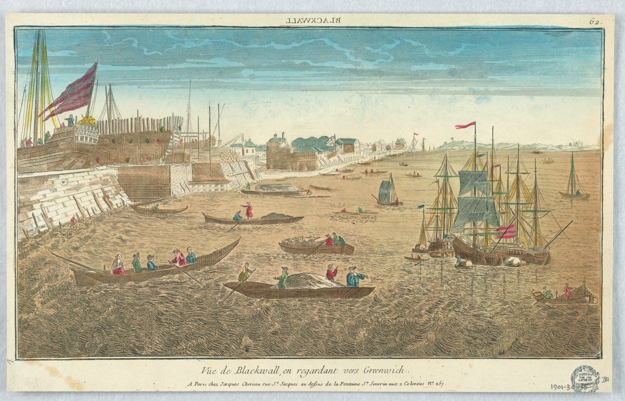 Peep-show, View of Blackwall, Looking Towards Greenwich, 62 af Unknown artist