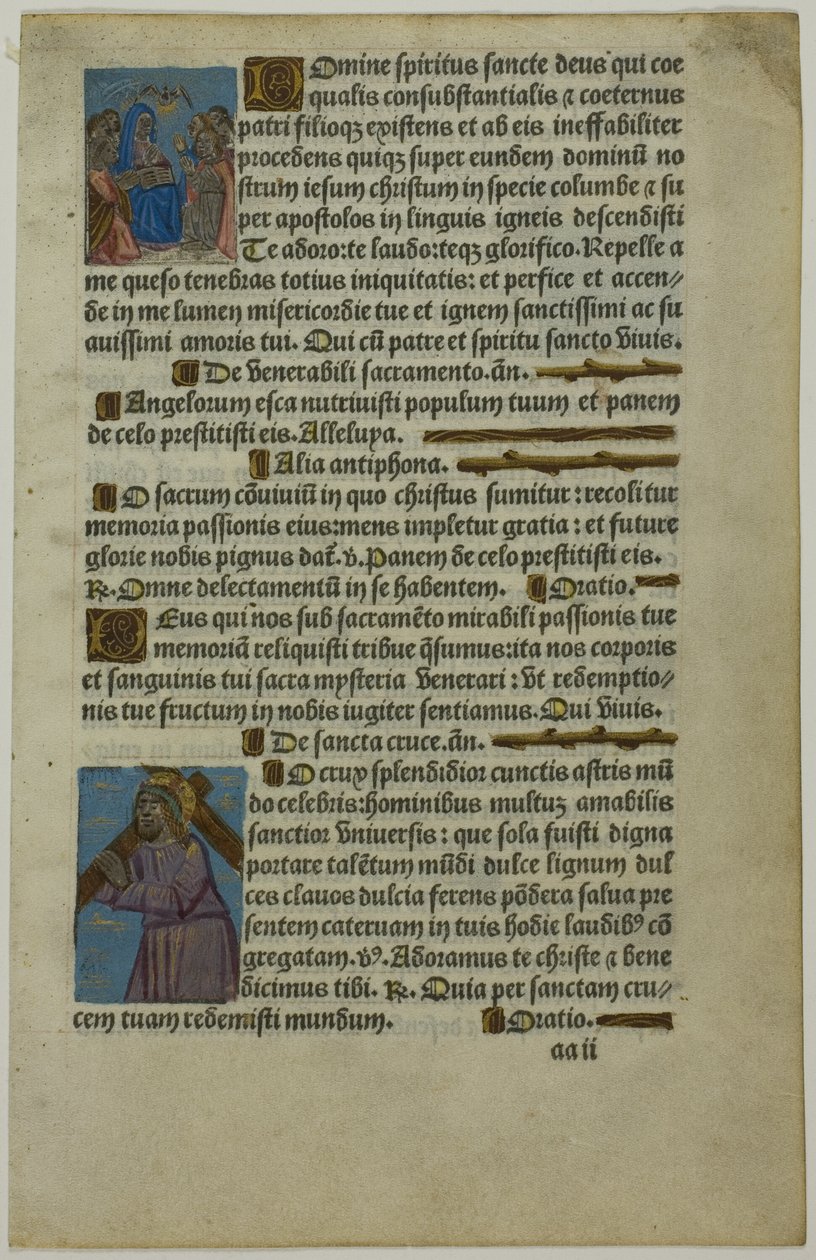 Pinsen og Kristus der bærer korset af Unknown artist