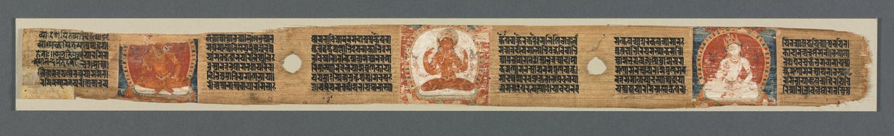 Perfektion af visdom i otte tusinde linjer: Ashtasahasrika Prajnaparamita: Dekoreret blad af Unknown artist