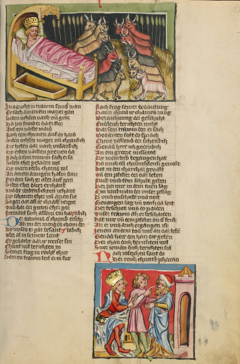 Faraos drøm; Josef tolker Faraos drøm af Unknown artist