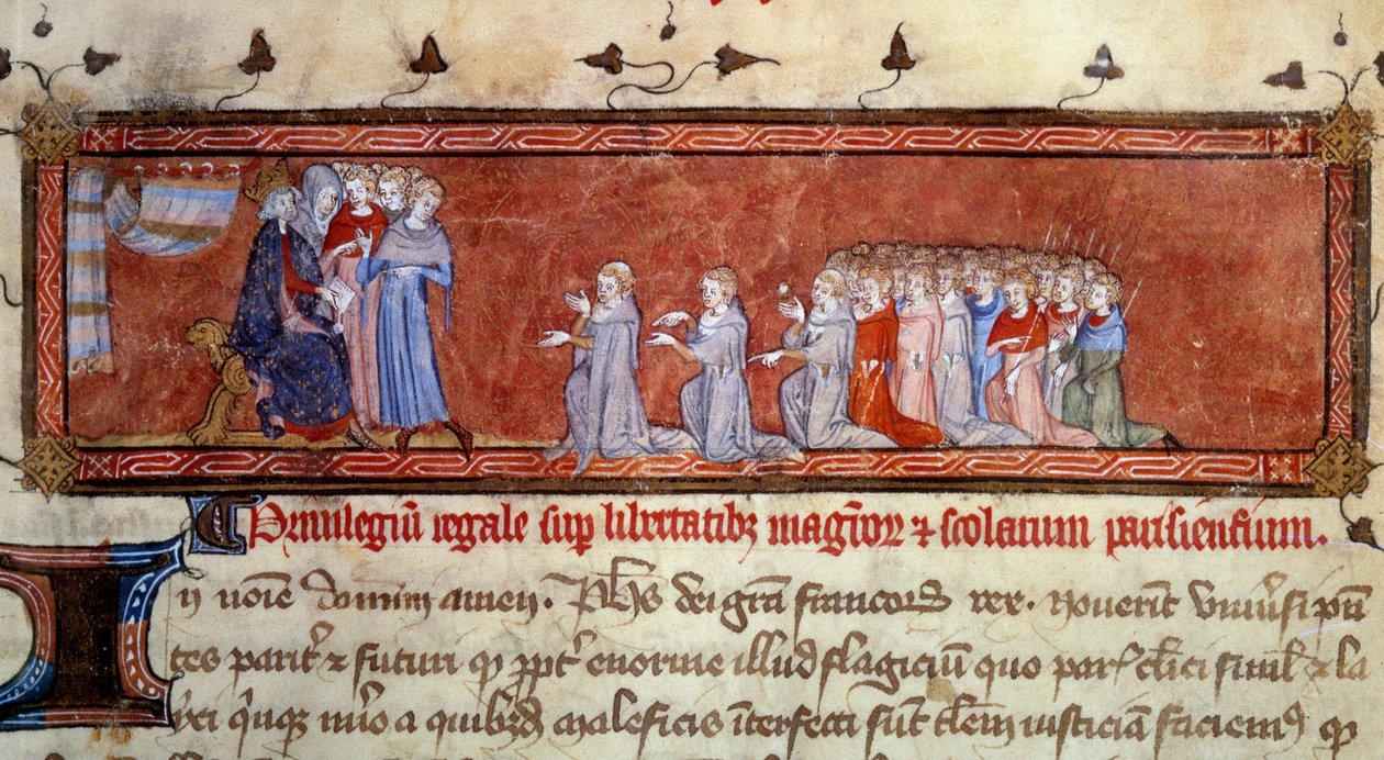 Philippe Auguste (1165 - 1223) overrakte det første privilegium af Unknown artist