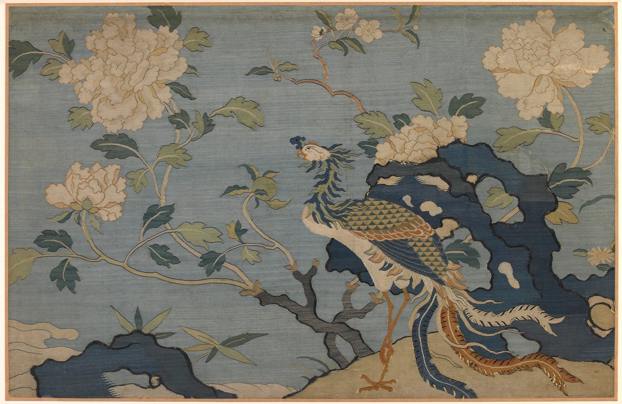 Phoenix blandt sten og blomster af Unknown artist