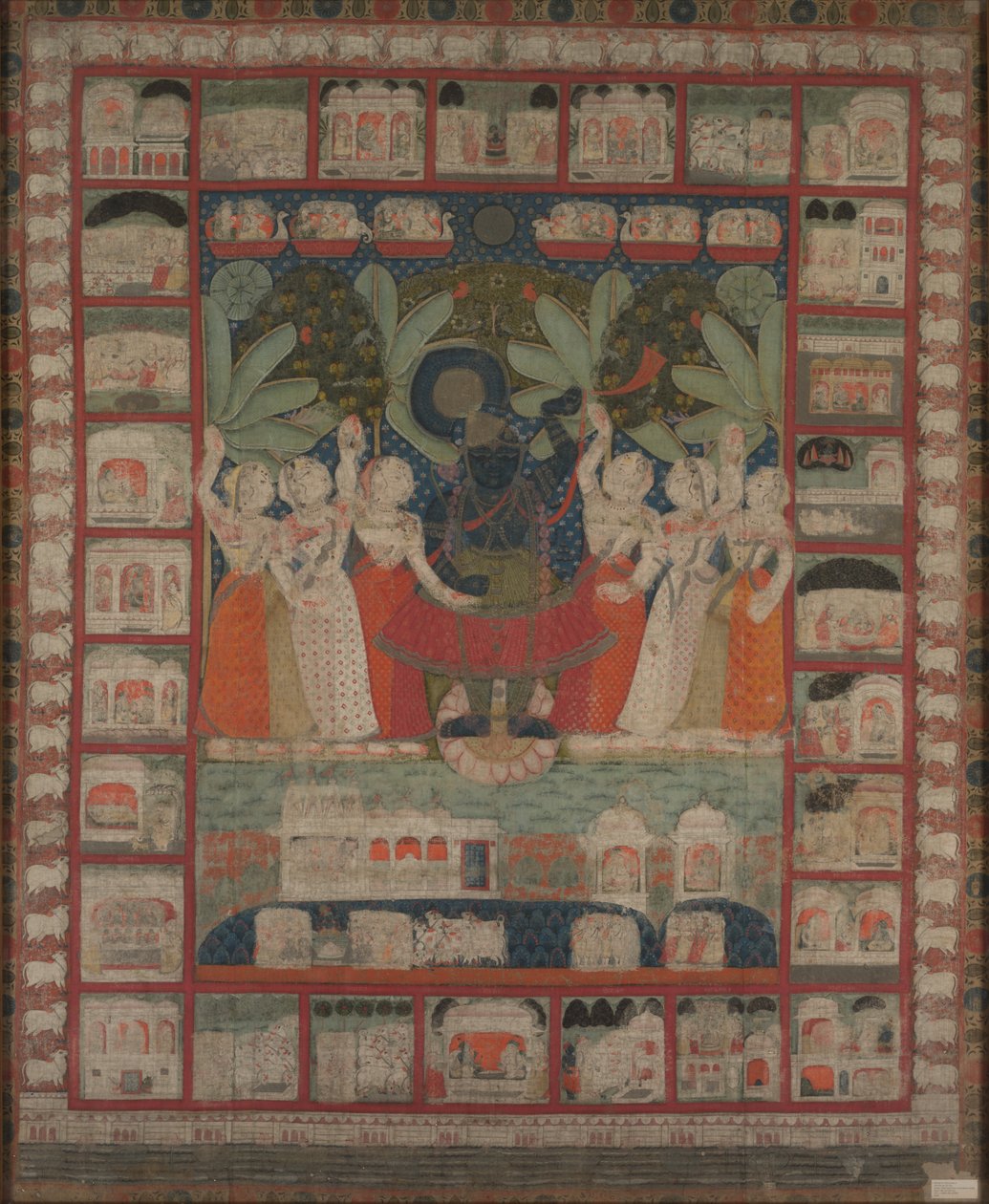 Pichwai af Shri Nathji af Unknown artist
